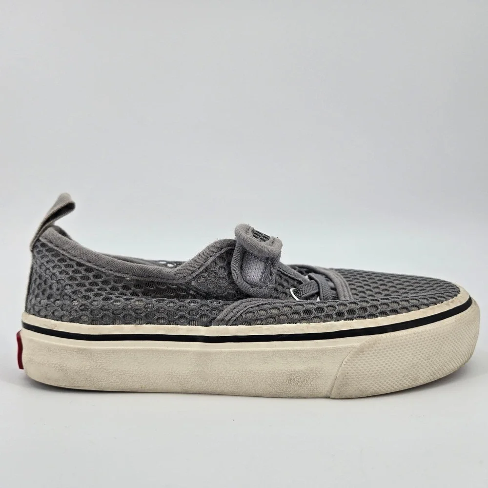 OPOEE Airship Shoes Gray Crochet Mesh Hook‎ & Loop Skate Sneaker US 12.5